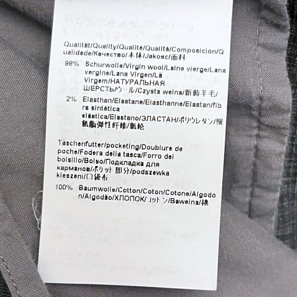 Boss Hugo Boss Womens Size 8 Gray Plaid Raw Hem Dress Pant Wool - Picture 9 of 11